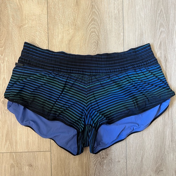Pants - vintage blue/green stripe print lulu lemon swim shorts